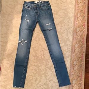 Hollister Medium Wash Ripped Jeans